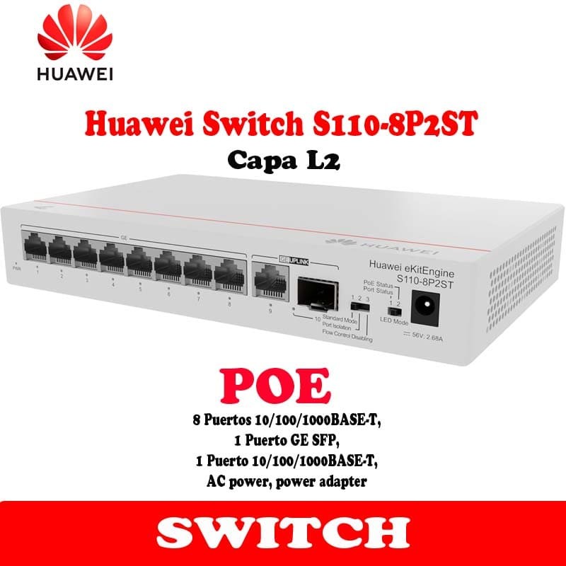 Huawei S110-8P2ST POE+